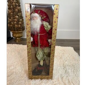 Mark Robert's Vintage‎ Christmas 19" Elf Santa in Box Holiday Decor